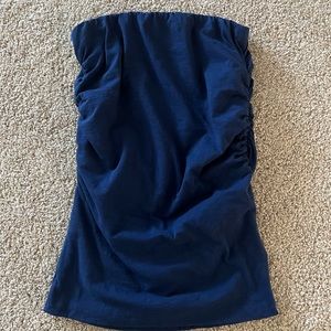 Sundry cotton spandex navy blue ruched fitted skirt size 1